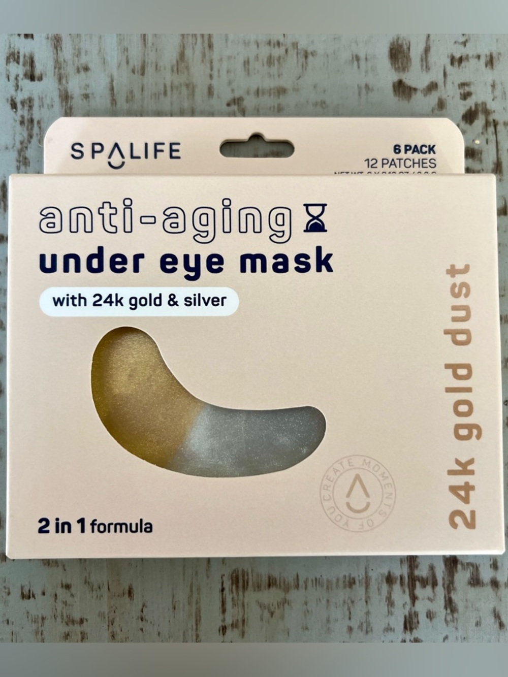 Spalife Anti-Aging Under Eye Mask with 24k Gold Dust & Silver